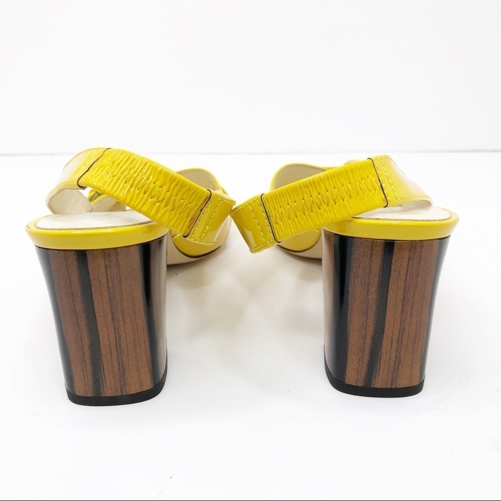 BETTYE Muller Yellow Patent leather sling back shoes - Picture 4 of 15